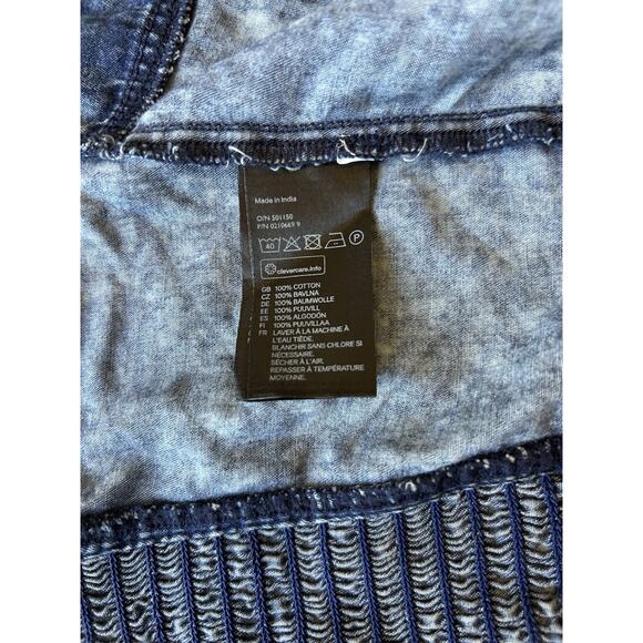 NWT Denim Jean Corset Bustier Crop Tank Top Country Western Cowgirl Pearl Snap 4 - Picture 6 of 12